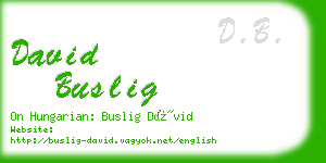 david buslig business card